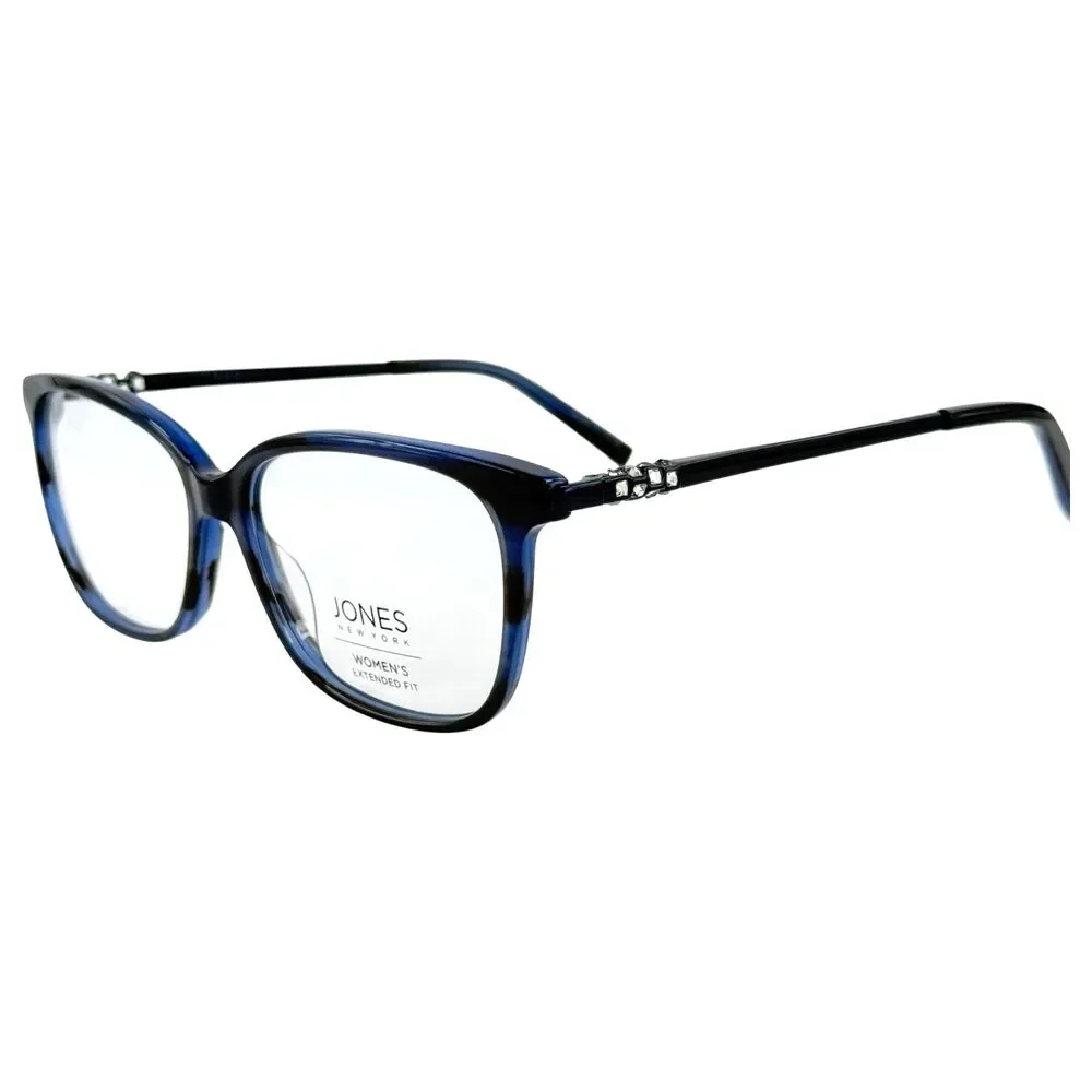 Jones New York J780 Womens Plastic Eyeglass Frame 0BLH Blue Horn 56-15 w Case